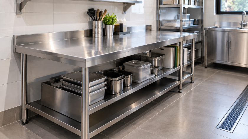 meja stainless