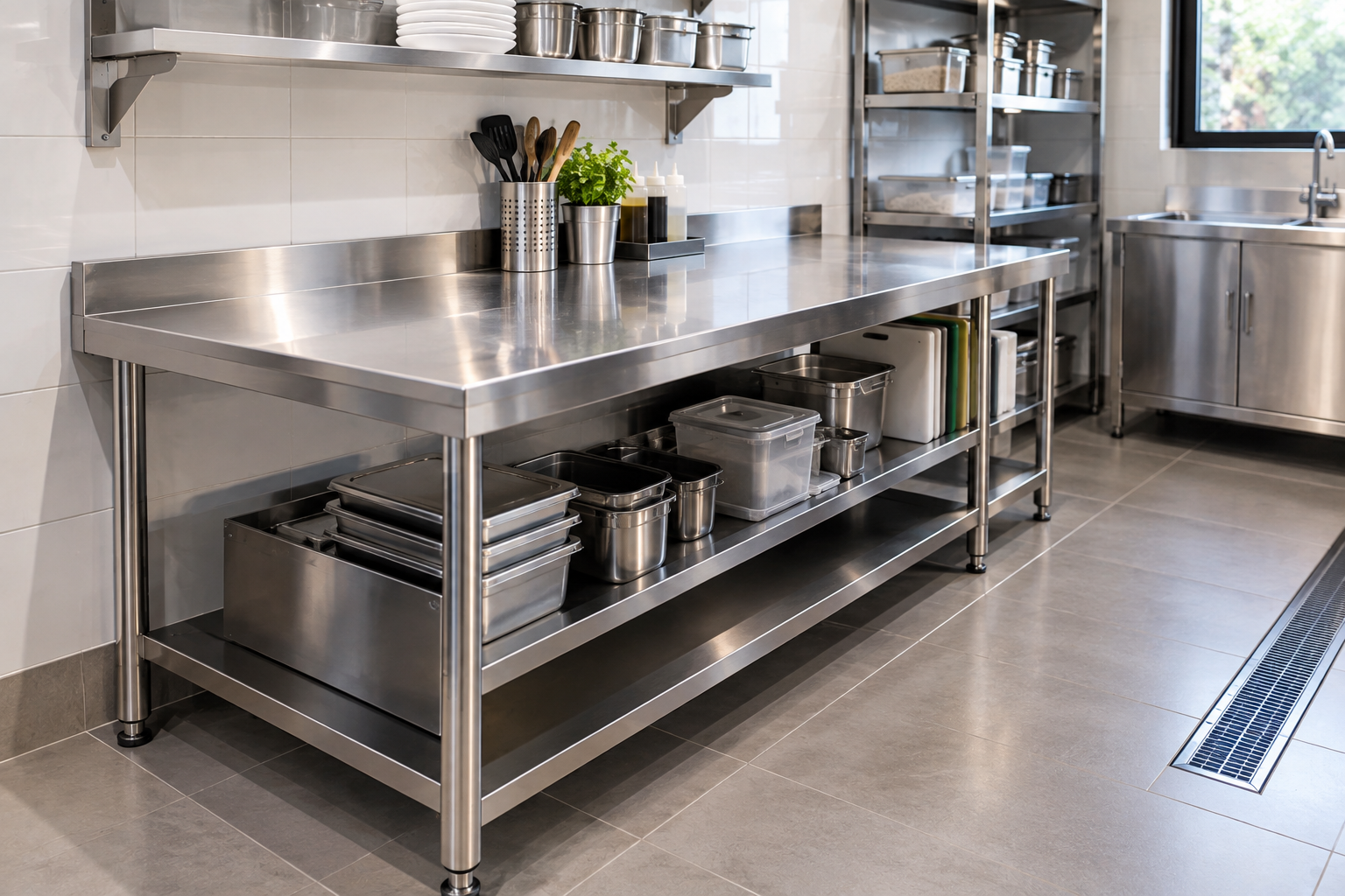 meja stainless